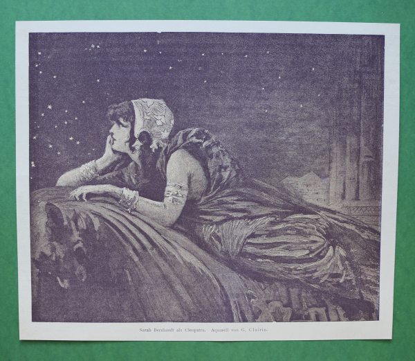 Art Print G Clairin 1890-1900 Sarah Bernhardt as Cleopatra